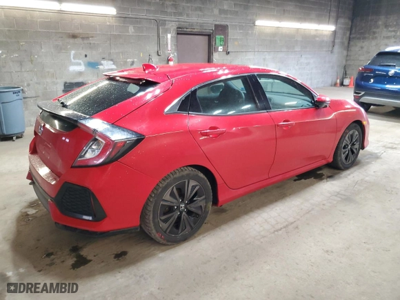 2018 Honda Civic Hatchback EX with VIN SHHFK7H57JU422443, listed as a Copart auction lot 49642795 with 99,267 mi miles and Salvage Title. Bid and sale history available at carsss.com. Image 3.