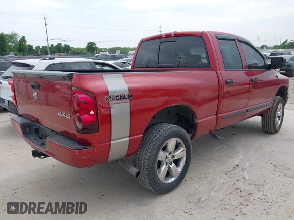 2007 Dodge 1500 SLT with VIN 1D7HU18P97S181800, listed as a IAAI auction lot 42135549 with 170,661 mi miles. Bid and sale history available at carsss.com. Image 4.