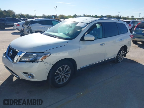 2015 Nissan Pathfinder SV with VIN 5N1AR2MN0FC707145, listed as a IAAI auction lot 41697576 with 104,252 mi miles and . Bid and sale history available at DreamBid. Image 18.