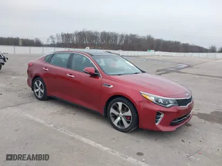 2017 Kia Optima SX with VIN 5XXGW4L24HG141844, listed as a IAAI auction lot 41425880 with 137,056 mi miles. Bid and sale history available at carsss.com. Image 1.