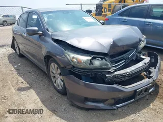 2014 Honda Accord EX-L with VIN 1HGCR2F81EA212596, listed as a IAAI auction lot 41959668 with 143,839 mi miles and . Bid and sale history available at carsss.com. Image 1.