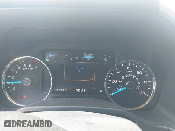 2016 Ford F-150 XL with VIN 1FTEX1CF1GFA51120, listed as a IAAI auction lot 41915535 with 43,205 mi miles and . Bid and sale history available at carsss.com. Image 7.
