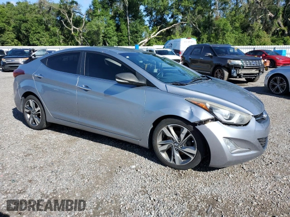 2015 Hyundai Elantra SE with VIN 5NPDH4AE3FH585499, listed as a Copart auction lot 61056805 with 126,452 mi miles and Salvage title. Bid and sale history available at DreamBid. Image 4.