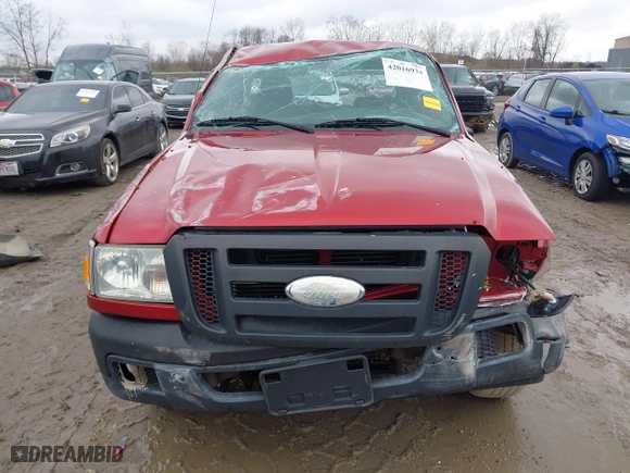 2007 Ford Ranger STX with VIN 1FTYR44U67PA20560, listed as a IAAI auction lot 42016934 with 241,518 mi miles. Bid and sale history available at carsss.com. Image 12.