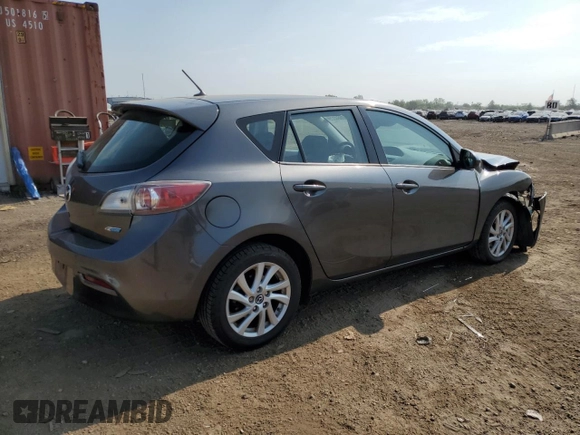 2013 Mazda 3 i Touring with VIN JM1BL1L74D1735434, listed as a Copart auction lot 60664325 with 458,686 mi miles and Salvage title. Bid and sale history available at DreamBid. Image 3.