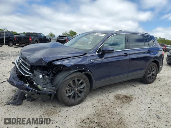 2022 Volkswagen Tiguan SE с VIN 3VV2B7AX3NM141626, выставлен на аукционе Copart как лот 57206285 с пробегом 70 293 миль миль и Списание • Salvage title. История ставок и продаж доступна на DreamBid. Изображение 1.