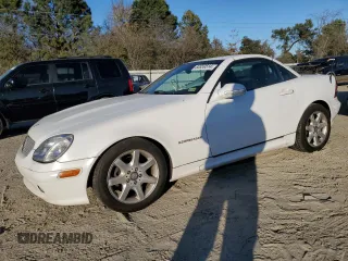 2001 Mercedes-Benz SLK-Class Kompressor with VIN WDBKK49F11F182130, listed as a Copart auction lot 83559514 with 222,765 mi miles and Clean Title. Bid and sale history available at carsss.com. Image 1.