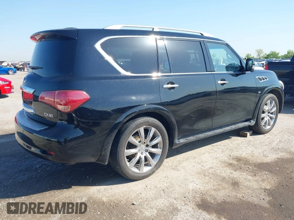 2014 Infiniti QX80 z VIN JN8AZ2NF2E9553274, wystawiony jako IAAI lot #41964242 z przebiegiem 95 667 mil mil oraz . Historia ofert i sprzedaży dostępna na DreamBid. Obrazek 4.