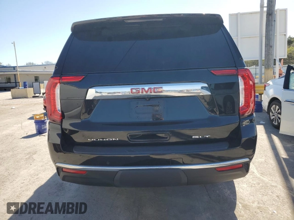 2022 GMC Yukon XL SLT with VIN 1GKS2GKD9NR341058, listed as a Copart auction lot 75736374 with 0 mi miles and Salvage Title. Bid and sale history available at carsss.com. Image 6.