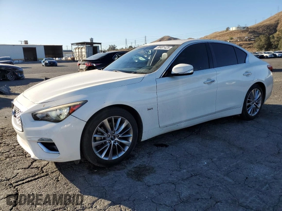 2018 Infiniti Q50 Luxe with VIN JN1EV7AP0JM363553, listed as a Copart auction lot 88481425 with 152,164 mi miles and Salvage Title. Bid and sale history available at DreamBid. Image 1.
