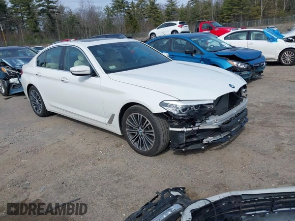 2018 BMW 5 Series 530i xDrive with VIN WBAJA7C53JWA73427, listed as a IAAI auction lot 41906763 with 44,774 mi miles. Bid and sale history available at carsss.com. Image 1.