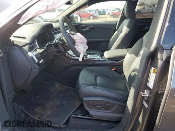 2023 Audi Q8 Premium Plus with VIN WA1BVBF12PD011746, listed as a Copart auction lot 51333805 with 13,575 mi miles and Salvage title. Bid and sale history available at DreamBid. Image 7.