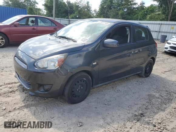 2015 Mitsubishi Mirage DE with VIN ML32A3HJ7FH002331, listed as a Copart auction lot 57827745 with 106,991 mi miles and Clean title. Bid and sale history available at DreamBid. Image 1.