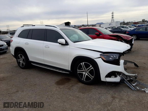 2021 Mercedes-Benz GLS with VIN 4JGFF5KE2MA440425, listed as a Copart auction lot 41834273 with 23,335 mi miles. Bid and sale history available at carsss.com. Image 4.