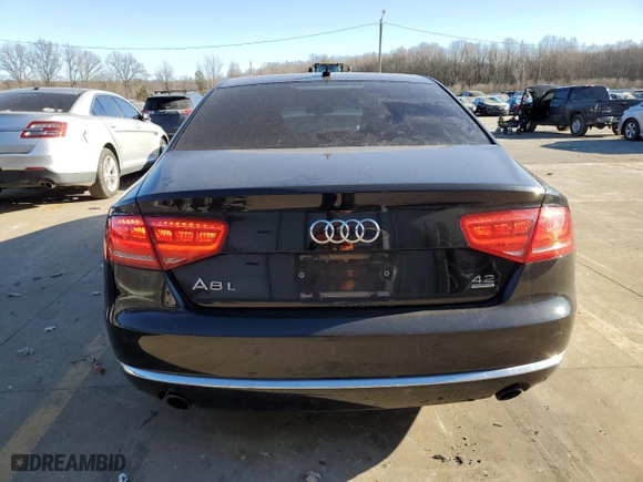 2012 Audi A8 L with VIN WAURVAFD5CN016708, listed as a Copart auction lot 42140015 with 146,991 mi miles and Salvage Title. Bid and sale history available at carsss.com. Image 6.