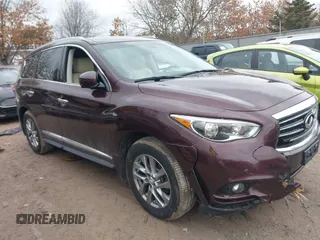 2015 Infiniti QX60 with VIN 5N1AL0MM8FC521835, listed as a IAAI auction lot 41684258 with 100,266 mi miles. Bid and sale history available at carsss.com. Image 1.