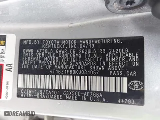 2019 Toyota Avalon XLE with VIN 4T1BZ1FB0KU031057, listed as a IAAI auction lot 41899397 with 108,454 mi miles. Bid and sale history available at carsss.com. Image 9.