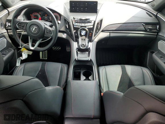 2023 Acura RDX w/A-Spec Package with VIN 5J8TC2H66PL006825, listed as a Copart auction lot 58852025 with 26,109 mi miles and Salvage title. Bid and sale history available at DreamBid. Image 8.
