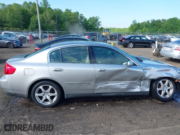 2003 Infiniti G35 w/Leather with VIN JNKCV51EX3M025635, listed as a IAAI auction lot 42162700 with 147,573 mi miles and . Bid and sale history available at DreamBid. Image 13.