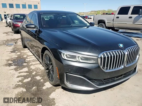 2020 BMW 7 Series 740i xDrive with VIN WBA7T4C08LCD01045, listed as a Copart auction lot 55664245 with 192,964 mi miles and Salvage title. Bid and sale history available at DreamBid. Image 13.
