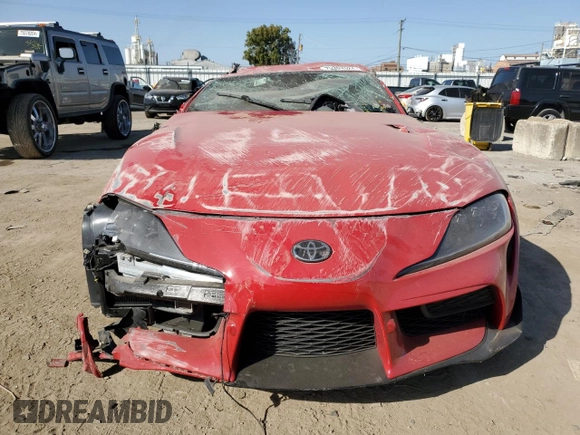 2022 Toyota GR Supra 3.0 with VIN WZ1DB0C0XNW051910, listed as a Copart auction lot 75352524 with 13,090 mi miles and Salvage Title. Bid and sale history available at carsss.com. Image 5.