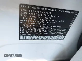 2020 Volkswagen Tiguan S z VIN 3VV1B7AX5LM010741, wystawiony jako IAAI lot #42030616 z przebiegiem 104 533 mil mil oraz . Historia ofert i sprzedaży dostępna na DreamBid. Obrazek 9.