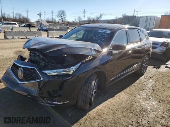 2023 Acura MDX w/Technology Package with VIN 5J8YE1H43PL032761, listed as a Copart auction lot 46911465 with 19,092 mi miles and Salvage Title. Bid and sale history available at carsss.com. Image 1.