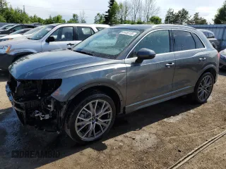 2022 Audi Q3 S line Premium Plus with VIN WA1EECF33N1050168, listed as a Copart auction lot 61455135 with 18,247 mi miles and Salvage title. Bid and sale history available at DreamBid. Image 1.