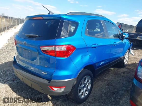 2020 Ford EcoSport SE with VIN MAJ3S2GEXLC325834, listed as a IAAI auction lot 42027101 with 56,009 mi miles and . Bid and sale history available at DreamBid. Image 4.