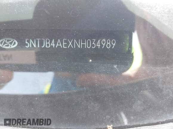 2022 Hyundai Santa Cruz SEL with VIN 5NTJB4AEXNH034989, listed as a IAAI auction lot 42176050 with 27,297 mi miles and . Bid and sale history available at DreamBid. Image 9.