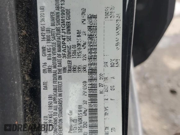 2016 Ford Fiesta S z VIN 3FADP4TJ1GM199713, wystawiony jako Copart lot #46124745 z przebiegiem 110 670 mil mil oraz Szkoda całkowita • Salvage title. Historia ofert i sprzedaży dostępna na DreamBid. Obrazek 12.