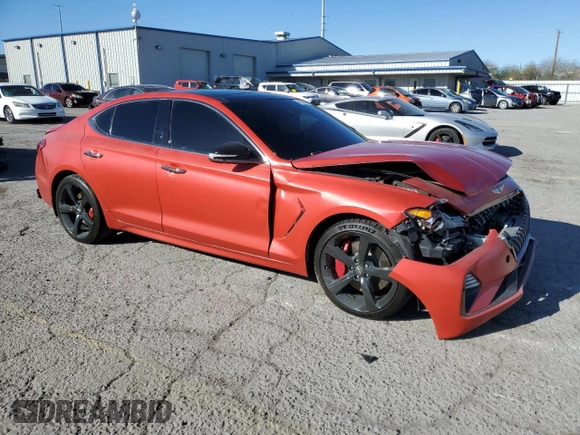 2019 Genesis G70 Advanced with VIN KMTG34LE5KU021265, listed as a Copart auction lot 48575855 with 52,650 mi miles and Salvage Title. Bid and sale history available at carsss.com. Image 4.