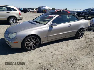2005 Mercedes-Benz CLK-Class 3.2L with VIN WDBTK65G55T035122, listed as a Copart auction lot 50347175 with 139,600 mi miles and Salvage Title. Bid and sale history available at carsss.com. Image 1.