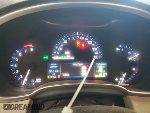 2014 Cadillac SRX Performance Collection with VIN 3GYFNFE30ES680042, listed as a Copart auction lot 56765445 with 91,174 mi miles and Non repairable. Bid and sale history available at DreamBid. Image 9.