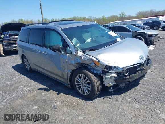 2013 Toyota Sienna XLE AAS with VIN 5TDYK3DC7DS299024, listed as a IAAI auction lot 42055130 with 349,520 mi miles. Bid and sale history available at carsss.com. Image 1.