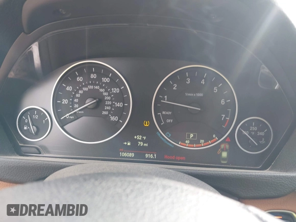 2015 BMW 3 Series 335i xDrive with VIN WBA3B9G58FNR94113, listed as a IAAI auction lot 41782667 with 106,089 mi miles and . Bid and sale history available at carsss.com. Image 7.
