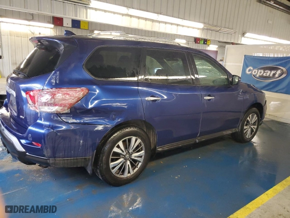 2019 Nissan Pathfinder S with VIN 5N1DR2MMXKC654355, listed as a Copart auction lot 43436035 with 106,093 mi miles and Clean Title. Bid and sale history available at carsss.com. Image 3.