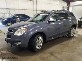 2013 Chevrolet Equinox LTZ with VIN 2GNFLGE34D6207136, listed as a Copart auction lot 47862685 with 124,654 mi miles and Salvage Title. Bid and sale history available at carsss.com. Image 1.