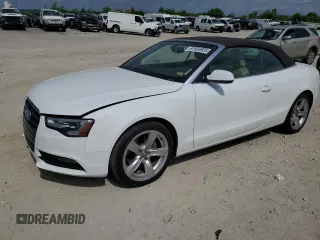 2014 Audi A5 Premium Plus with VIN WAULFAFH8EN015545, listed as a Copart auction lot 61933925 with 71,421 mi miles and Salvage title. Bid and sale history available at DreamBid. Image 1.