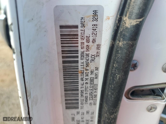 2018 Ram 2500 Tradesman with VIN 3C6UR5HJ6JG183863, listed as a Copart auction lot 87200014 with 0 mi miles and Salvage Title. Bid and sale history available at carsss.com. Image 12.