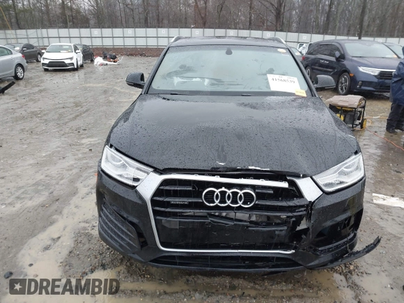 2018 Audi Q3 Premium with VIN WA1ECCFS1JR027495, listed as a IAAI auction lot 41568539 with 91,100 mi miles. Bid and sale history available at carsss.com. Image 12.
