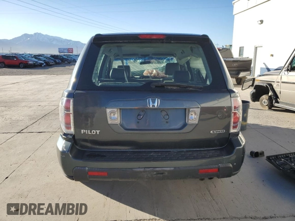 2006 Honda Pilot LX with VIN 2HKYF18196H512940, listed as a Copart auction lot 50449065 with 0 mi miles and Salvage Title. Bid and sale history available at carsss.com. Image 6.