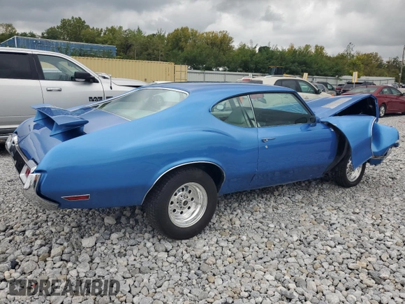 1971 Oldsmobile Cutlass with VIN 336871R14332, listed as a Copart auction lot 72980494 with 53,459 mi miles and Salvage Title. Bid and sale history available at DreamBid. Image 3.
