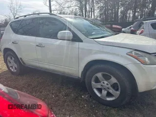 2005 Nissan Murano SL z VIN JN8AZ08T15W331929, wystawiony jako Copart lot #46728195 z przebiegiem Nie podano mil oraz Czysty tytuł • Clean title. Historia ofert i sprzedaży dostępna na DreamBid. Obrazek 1.