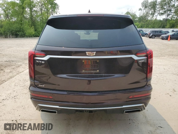 2020 Cadillac XT6 AWD Premium Luxury with VIN 1GYKPDRS4LZ129224, listed as a Copart auction lot 60328745 with 76,290 mi miles and Salvage title. Bid and sale history available at DreamBid. Image 6.