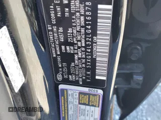 2020 Kia Optima LX with VIN 5XXGT4L32LG416878, listed as a Copart auction lot 49319525 with 29,625 mi miles and Salvage Title. Bid and sale history available at carsss.com. Image 12.