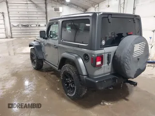 2021 Jeep Wrangler Sport S with VIN 1C4GJXAN7MW647786, listed as a IAAI auction lot 41685775 with 31,907 mi miles and . Bid and sale history available at DreamBid. Image 3.