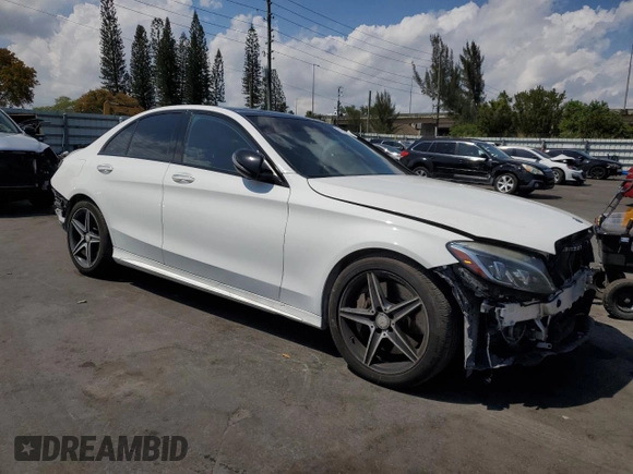2016 Mercedes-Benz C 450 AMG with VIN 55SWF6EB1GU123208, listed as a Copart auction lot 50345425 with 117,561 mi miles and Salvage Title. Bid and sale history available at carsss.com. Image 4.