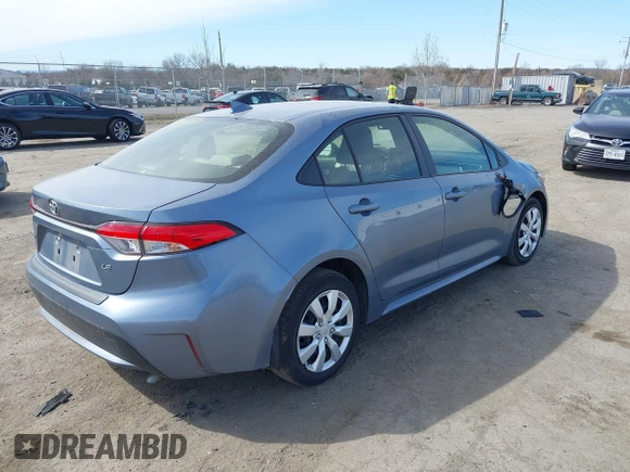 2022 Toyota Corolla LE with VIN JTDEPMAE4NJ220312, listed as a IAAI auction lot 41705083 with 37,260 mi miles. Bid and sale history available at carsss.com. Image 4.