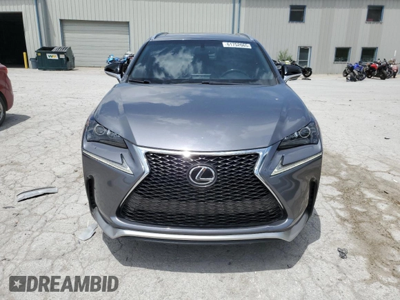 2016 Lexus NX 200t with VIN JTJBARBZ7G2091673, listed as a Copart auction lot 61752665 with 93,576 mi miles and Salvage title. Bid and sale history available at DreamBid. Image 5.